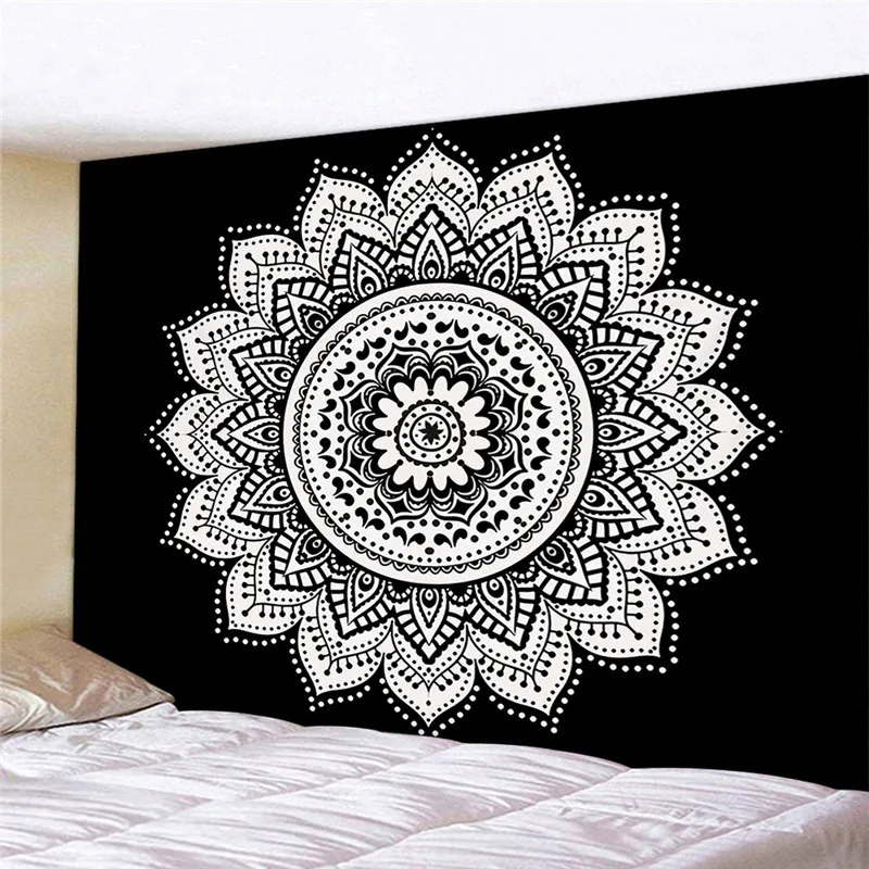 

Mandala Polyester 180*230cm Square Tapestry Wall Hanging Carpet Throw Yoga Mat for Home Bedroom Decoration