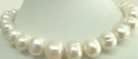 Ювелирное жемчужное ожерелье 18 дюймов 12 13 мм Южное море белое кремовое очень
