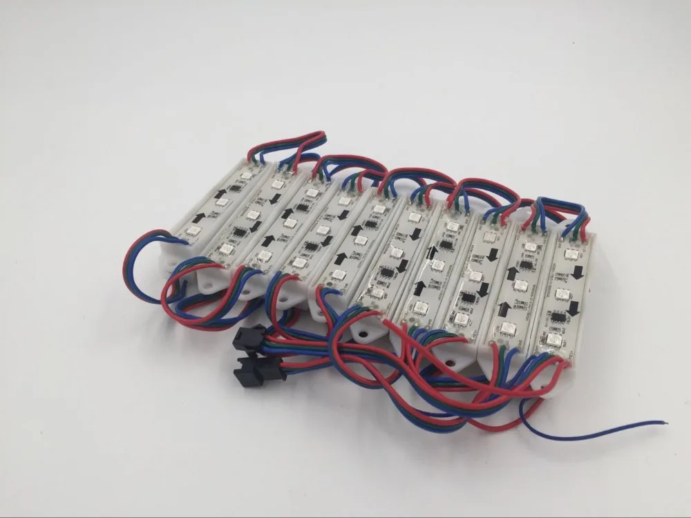 20 шт. WS2811 DMX 3 светодиода DC12V светодиодный садовый свет SMD5050 RGB Водонепроницаемый