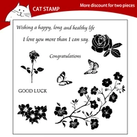 flowers blessings clear stamps for scrapbooking card making photo album silicone stamp diy decorative crafts
