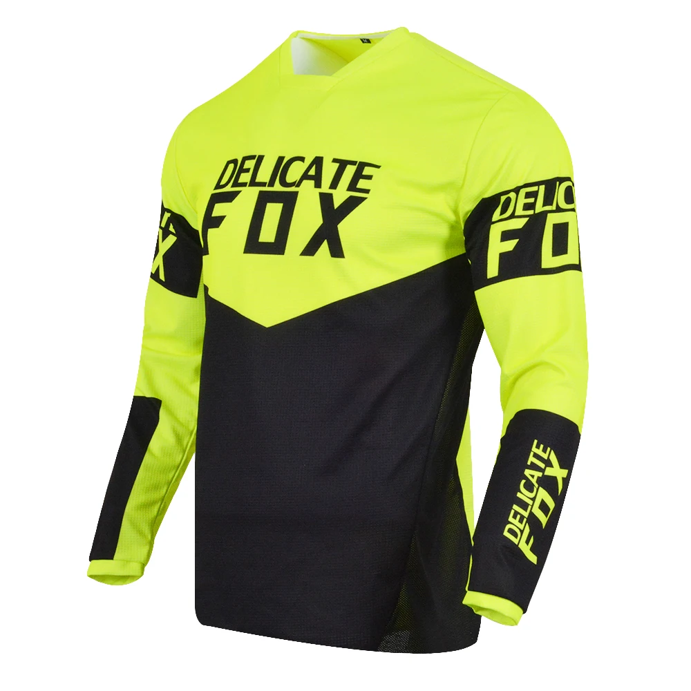 

180 Revn Jersey Motocross Racing Long Sleeve Mountain Bike Cycling Street Moto Motor Fluo Black Clothes Mens
