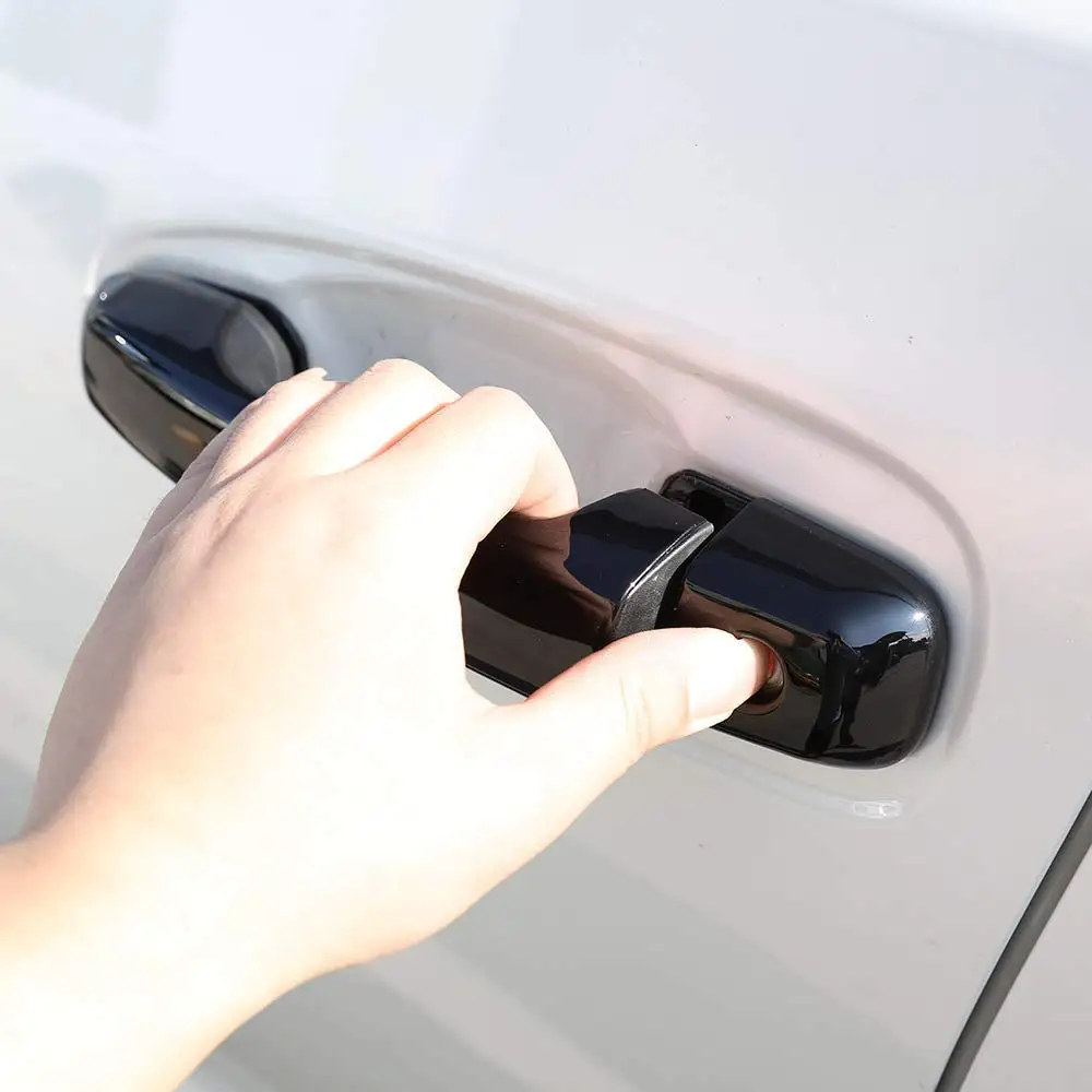 Черная хромированная крышка ручки двери из АБС-пластика автомобильные