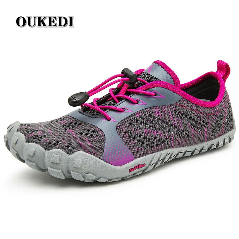 Летние уличные женские пляжные туфли Aqua плавающая вода пять пальцы большой палец