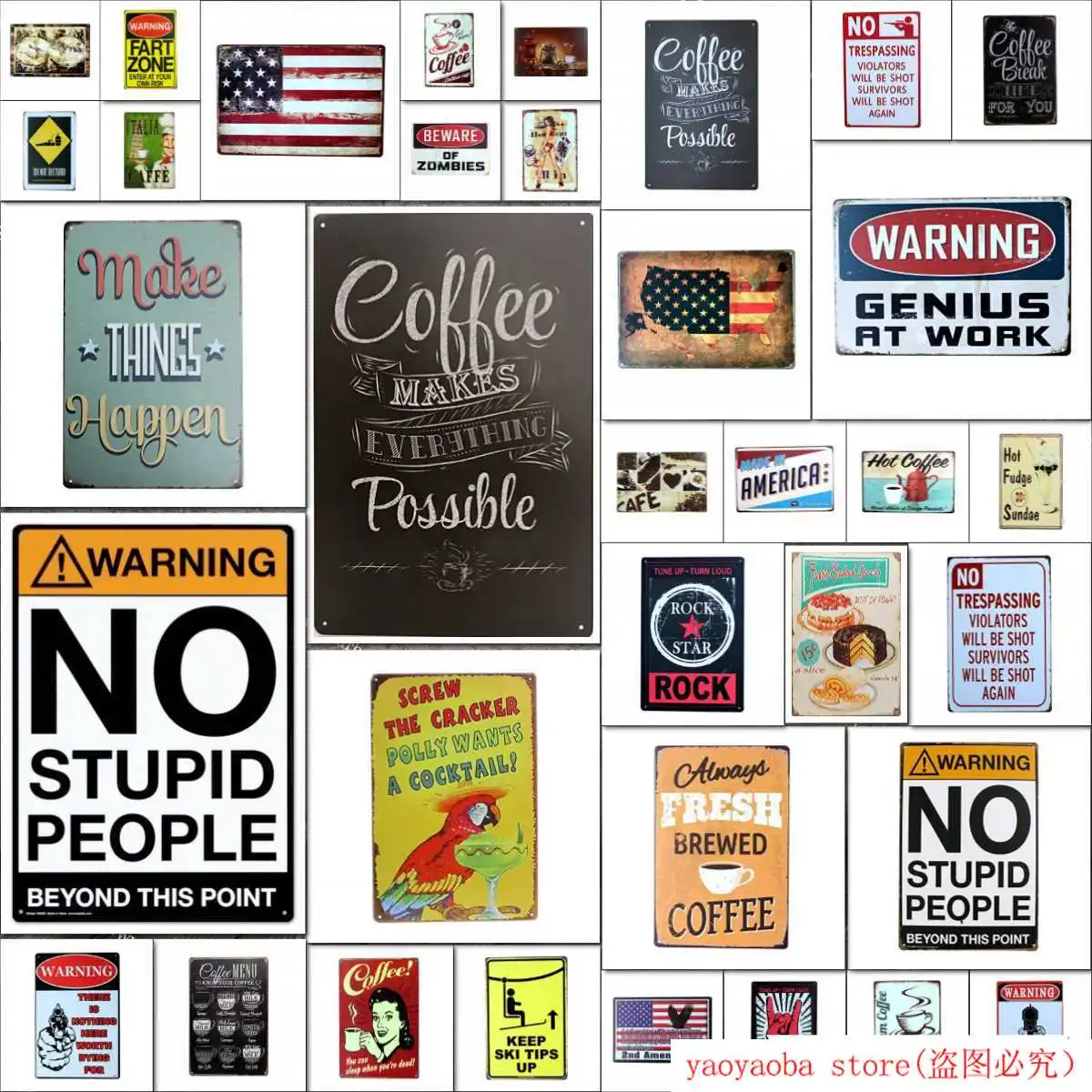 Домашние декоративные Винтаж Ретро Предупреждение украшение металлический знак