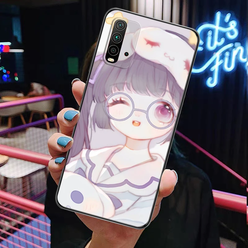 

Lolita Girl Lovely Wind Painting Phone Case Redmi 9 9 Pro 9T 9A 9C Redmi Note 9 9S Pro Max Full Protection Matte Carcasa