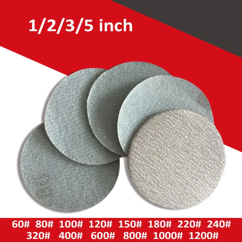 

1"-5"Hook Loop Flocking Sponge Sandpaper Discs Round Dry Sanding Paper For Polishing Metal 60-1200 Grit