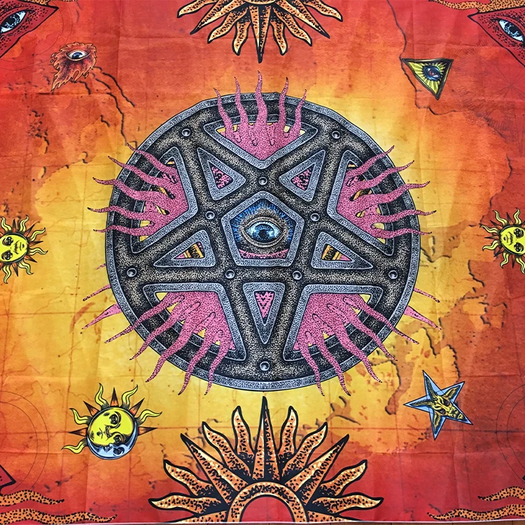 150x130 см Таро ткань для обрядов настольные игры скатерть алтарь Звездная Мандала