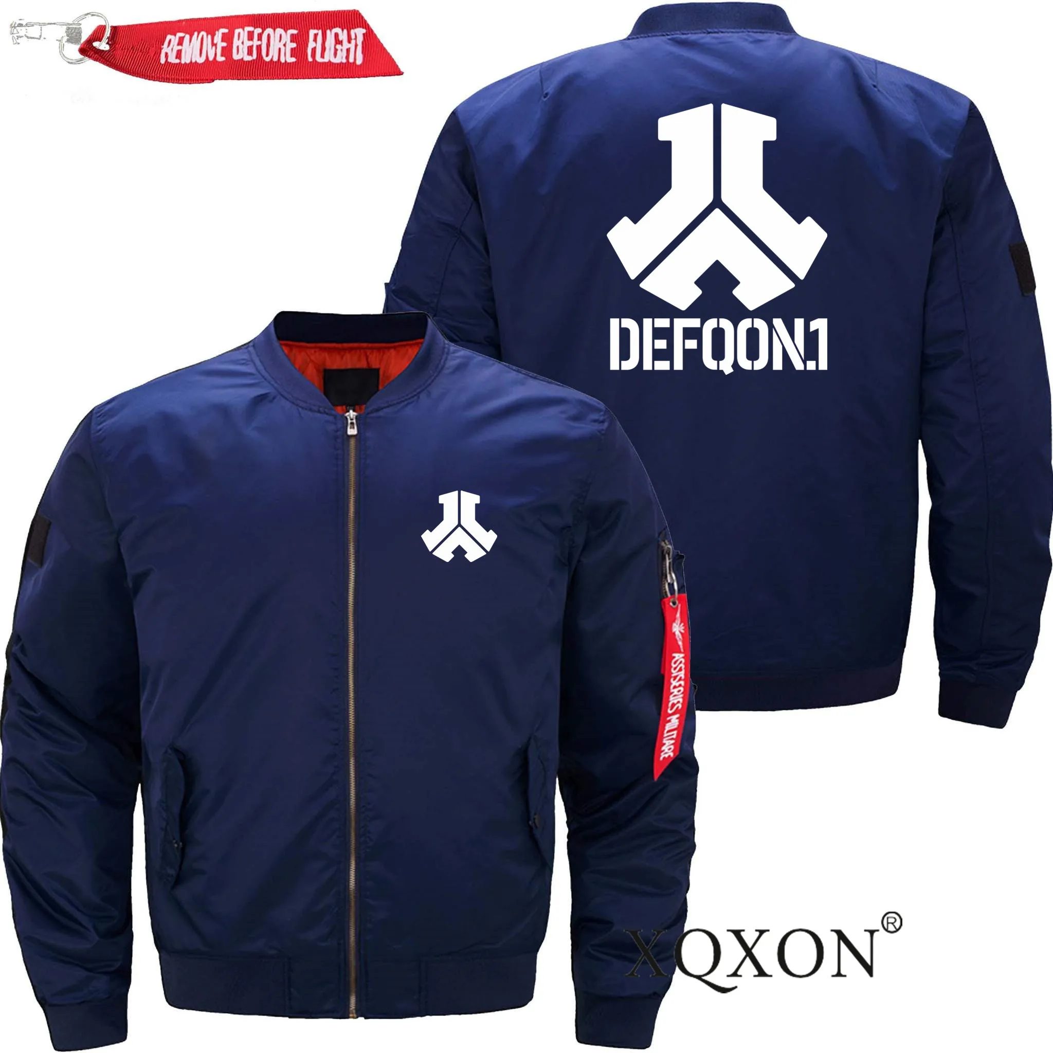 

Autumn Winter Coat Clothes New 2021 Man Defqon Print Thick Pilot Coats Jackets Men Military Jacket Men Bomber Jacket Outdoor