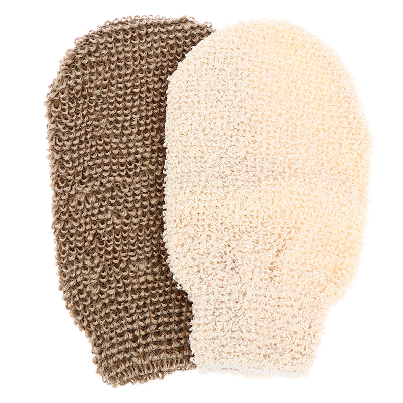 

2 Pcs Peeling Exfoliating Gloves Shower Body Brush Fingers Bath Massage Mitt Removal Kessa Exfoliate Peeling Glove Towel