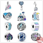 2021 новые зажимы для браслета океанская серия, замок, Русалка, морская птица, рыба, бусины, подходят для оригинальных шармов Pandora, серебро 925 пробы, сделай сам, женские Украшения