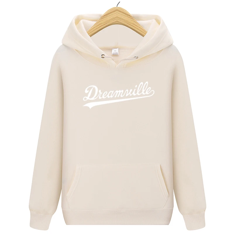 Модные Новинка; худи Для мужчин хип-хоп DREAMVILLE Коул Логотип с капюшоном Swag письмо флисовые J худи с принтом Cole зимние толстовки Мужские пуловер