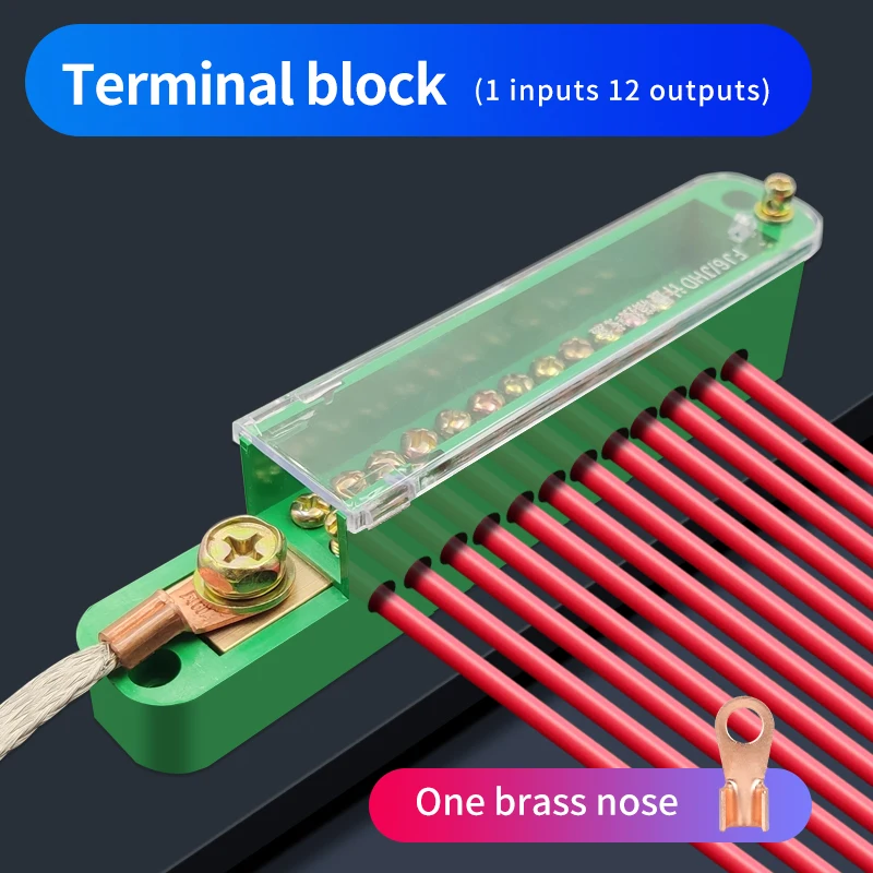1 шт. медная Клеммная колодка вход 2 выхода разветвитель проводов соединитель для