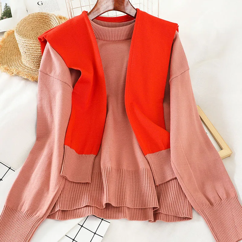 2019 Новая мода Женская одежда свитер женский костюм из двух частей L922 |