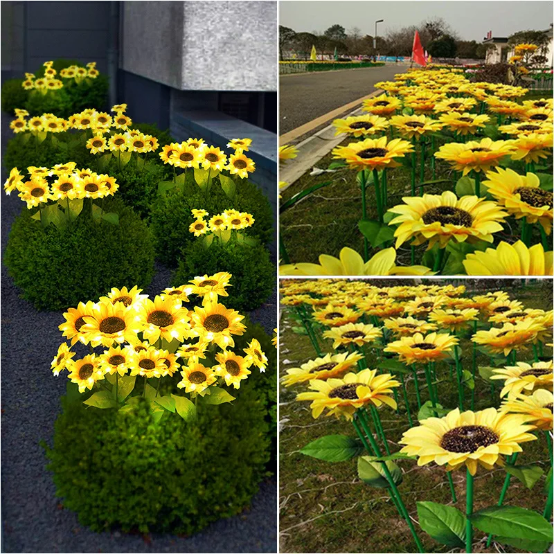 

Outdoor Solar LED Simulation Sunflower Waterproof Garden Landscape Lawn Lamp Wedding Decorative Lights