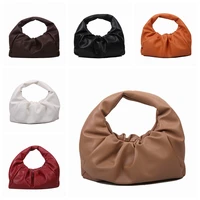 cozy steps womens dumpling bag full set of luxury womens shoulder bag folding fashion handbag solid color bag pu leather
