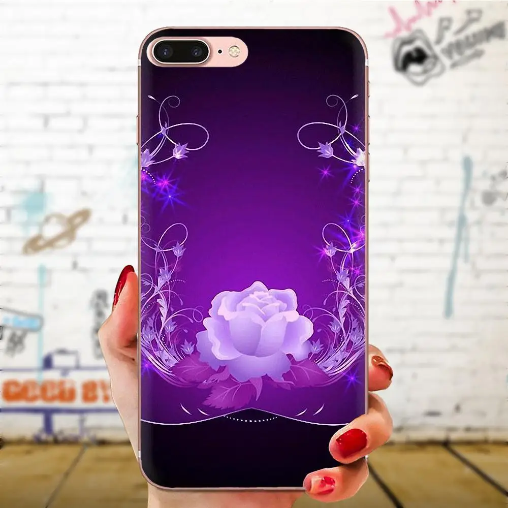 Тонкий чехол из ТПУ для мобильного цветок с кристаллами стразами htc Desire 530 626 628 630