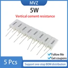 5 шт. 5 Вт вертикальное сопротивление цемента 2K 2,2 2,7 3 3,3 3,9 4,7 K 5,1 6,8 7,5 8,2 9,1 KOhm 10 12 15 18 20 KR 22 27 30 33 39 47 KOhm