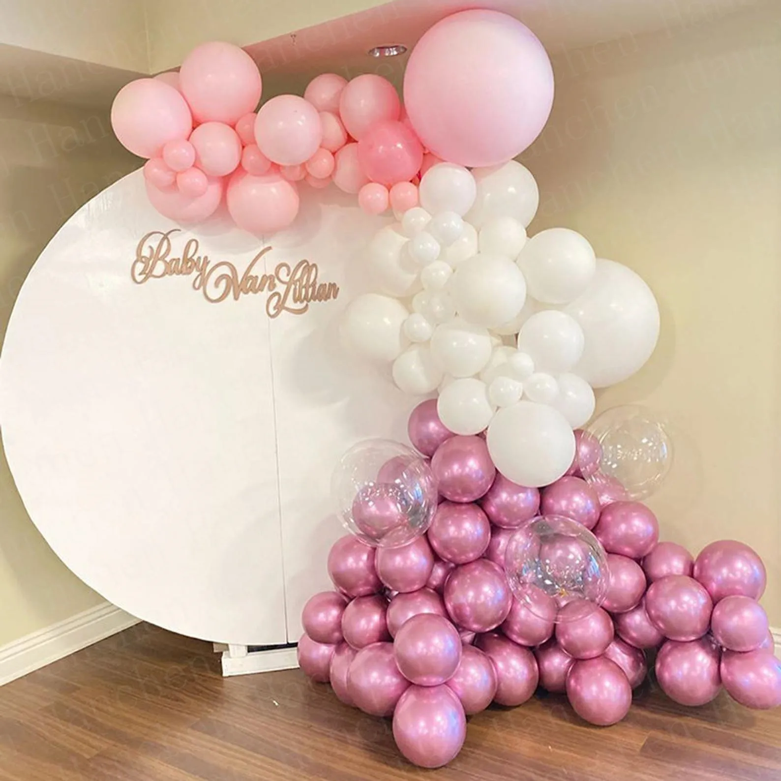 

Воздушные шары-гирлянды арочный Комплект Пастель Макарон детские надувные шарики розового и белого цвета металла розового цвета, хороший п...