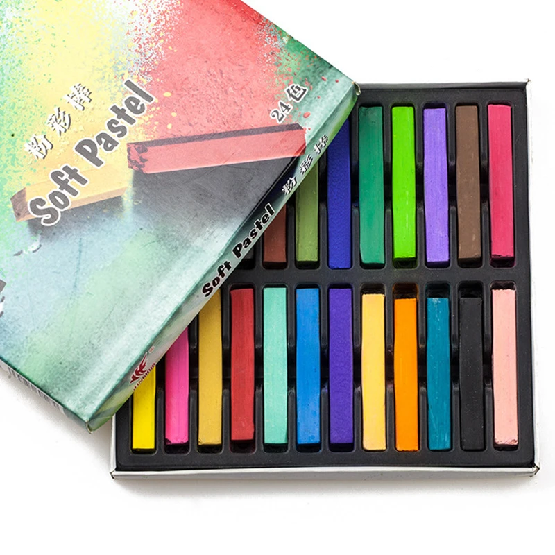 S Art Painting Colored Chalk Powder Brush Chalk Hair Stick Office School Art Supplies Creative Painting Chalk Pastels