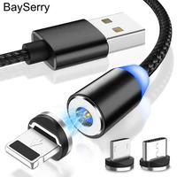 bayserry magnetic charger cable type c micro usb magnet fast charging usb type c cable for iphone 12 11 samsung s21 s20 xiaomi