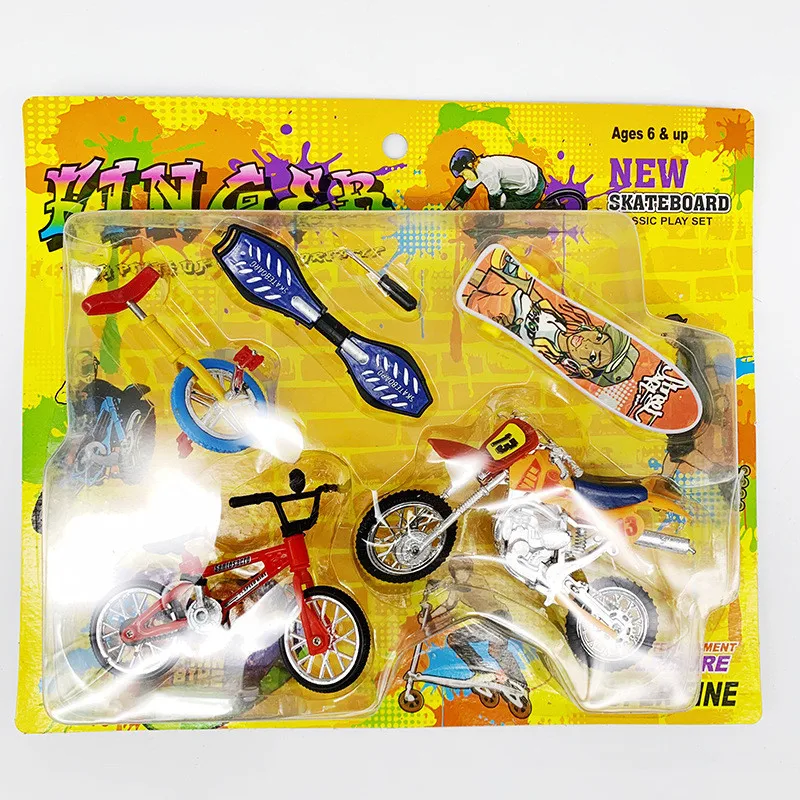 5 шт./компл. мини фингерборд скейтборд и bmx велосипед игрушка для детей скейтборды