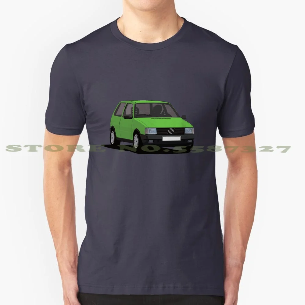 

Зеленая летняя забавная футболка Fiat Uno Mk1 с иллюстрациями для мужчин и женщин, Fiat Uno Fiat, итальянские автомобили, иллюстрация автомобилей