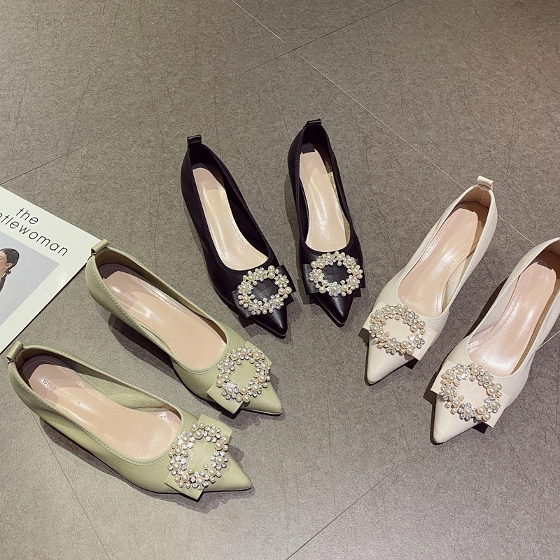 

African Woman Shoe Beige High Heels Pointed Pumps Lace-Up All-Match Shallow Mouth 2021 Sweet Slip On Burgundy 12cm Toe Gold Bran