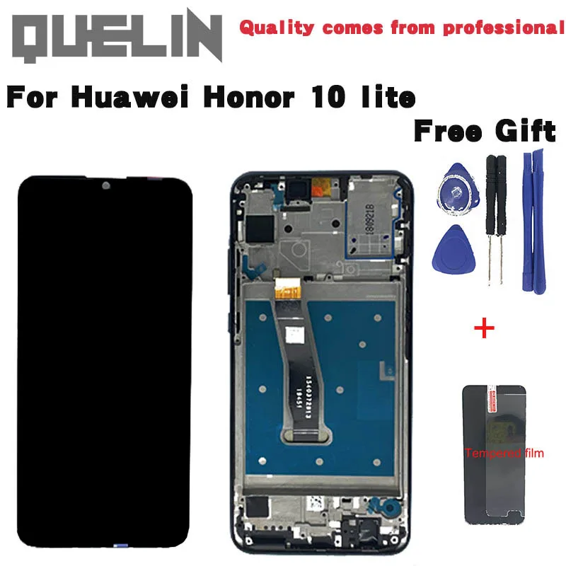 Оригинальный дисплей для huawei Honor 10 Lite ЖК сенсорный экран дигитайзер с рамкой HRY LX1