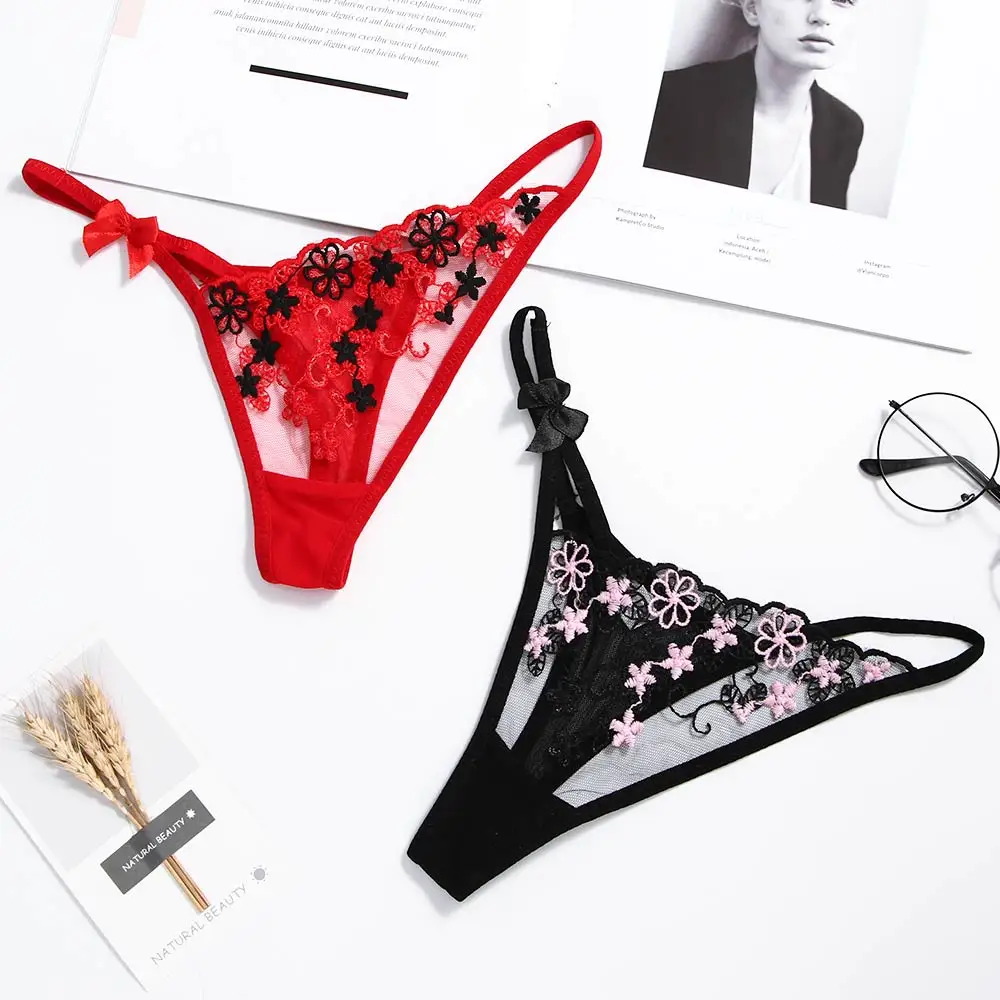 Сексуальные женские трусики с Т-образной спинкой прозрачные легкие роскошные