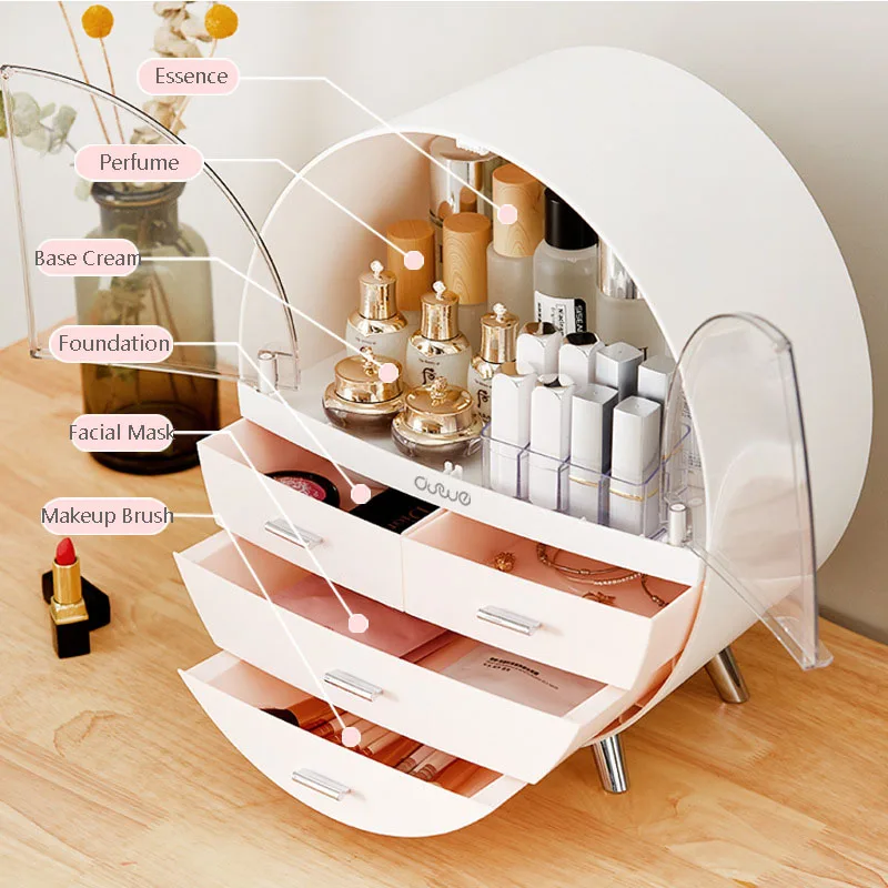 Органайзер для макияжа водонепроницаемый ящик пыленепроницаемый хранения