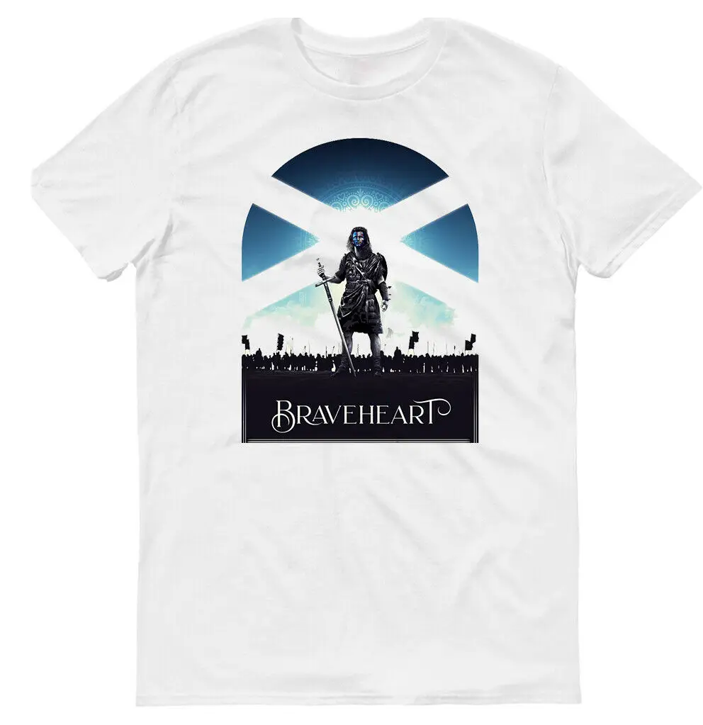 Braveheart 1995 драма старый фильм 100 хлопок Мужская футболка G0737|Мужские футболки| |