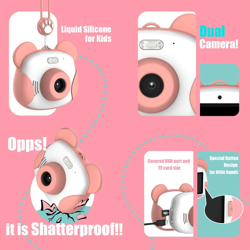 1200 Вт HD цифровая камера детская мини-камера игрушки подарок 1080P проекционная