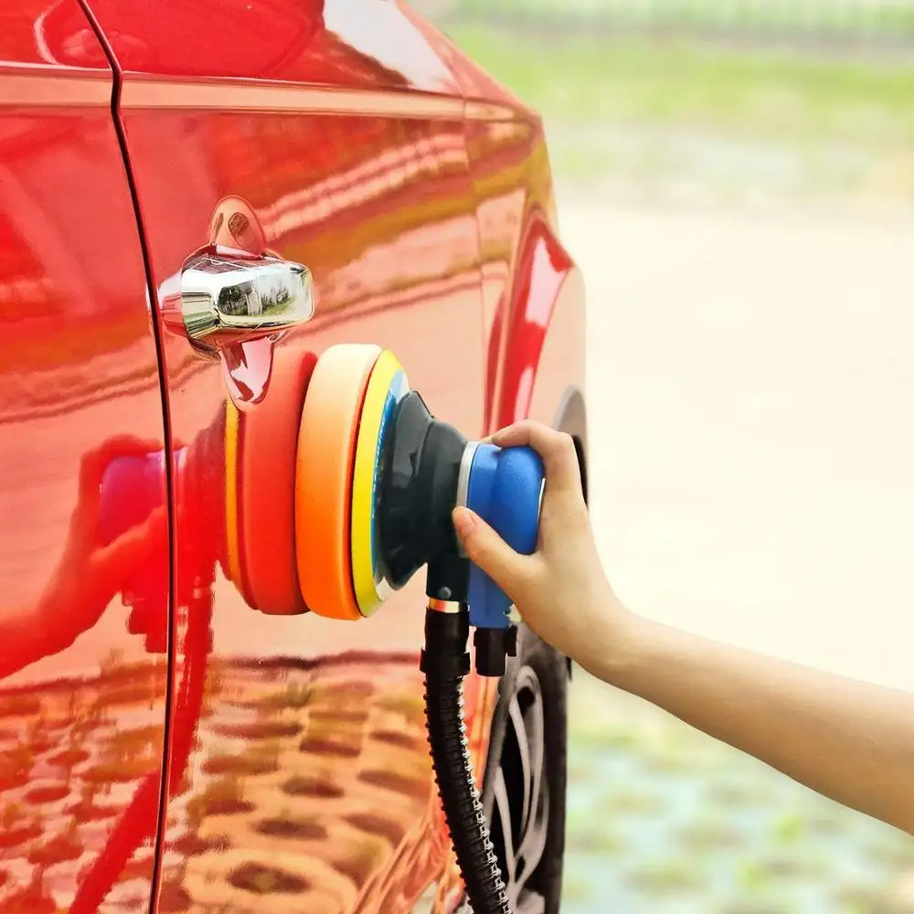

5 Inches 10000RPM Max Pneumatic Air Sander Car Polisher Paint Care Tool Polishing Machine Electric Woodworking Grinder Polisher