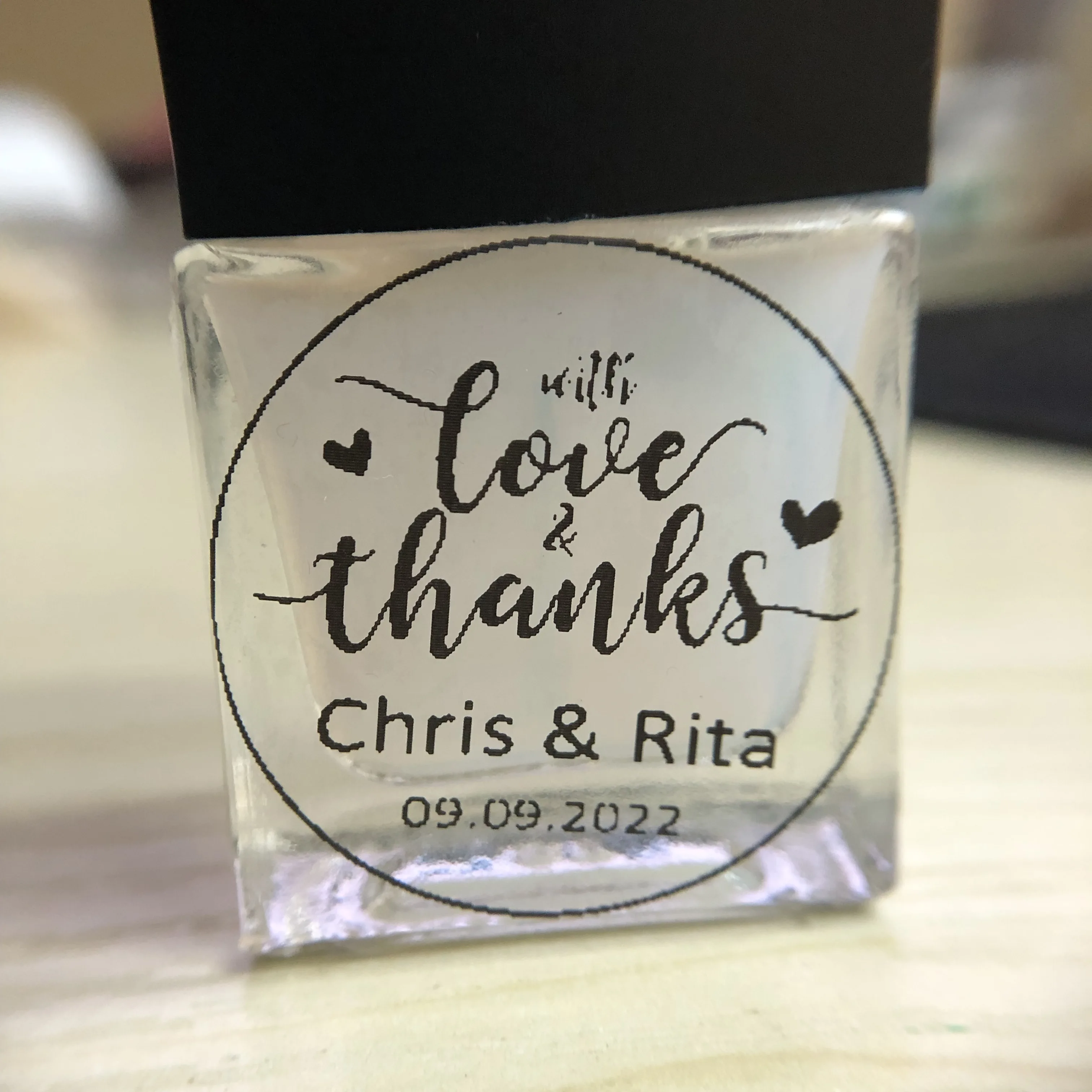 100 шт./компл. пользовательские прозрачные этикетки вечерние йки для гостей на