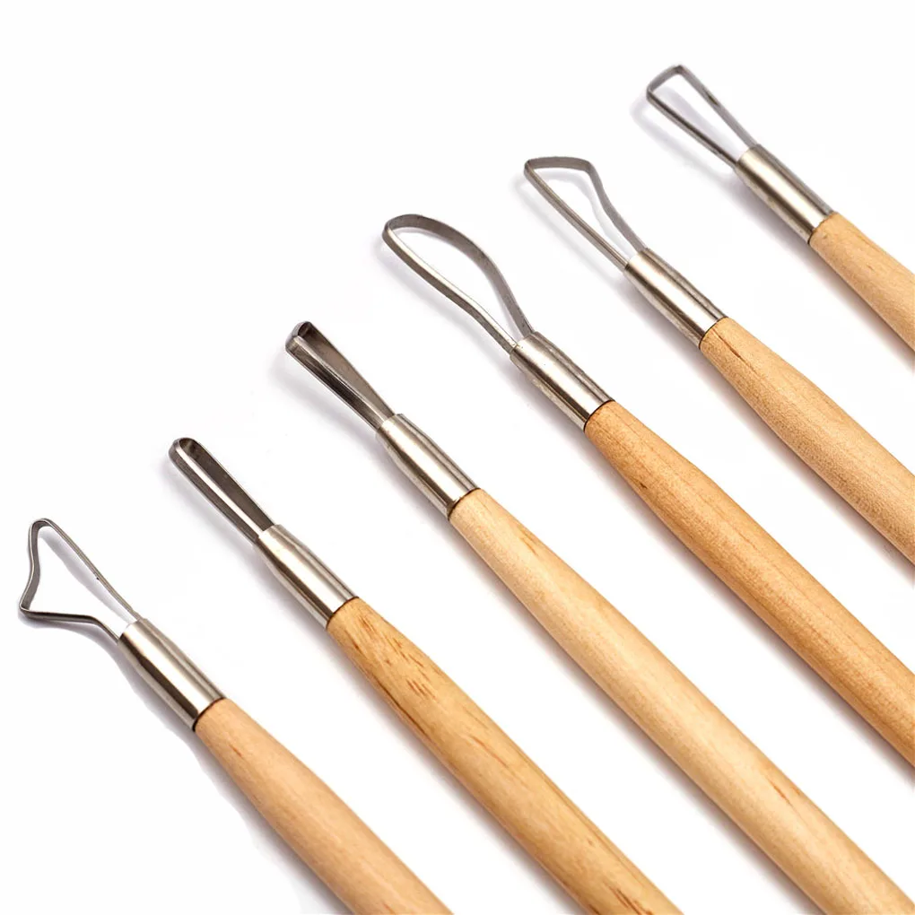 6 шт./компл. двойная лента для моделирования резьбы гончарного дела набор