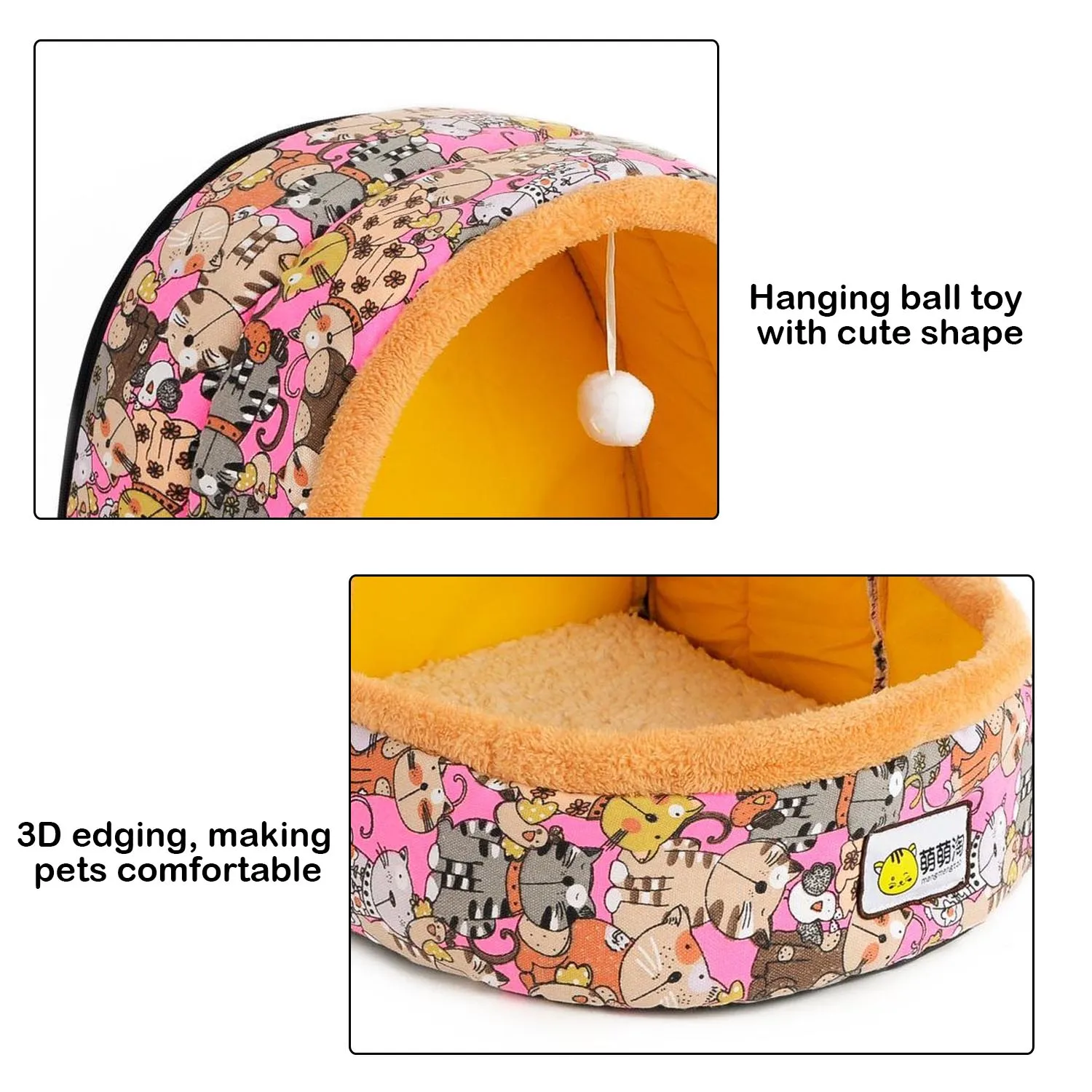 Зимняя одежда для собак маленьких кровать из мягкого плюша Теплая подушка