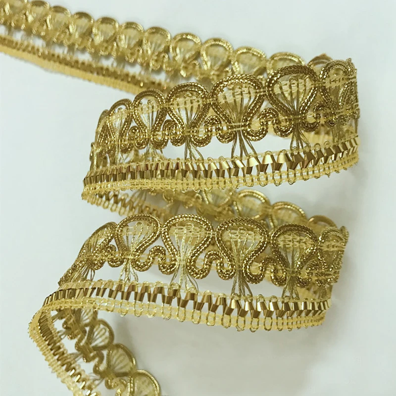 5 размеров Цвет золотистый серебристый швейная кружевная отделка плетеным