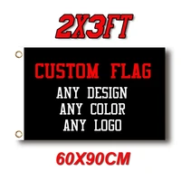 custom flag 2x3ft banner print your own logodesignwords vivid color double stitched 100d polyester with brass grommets