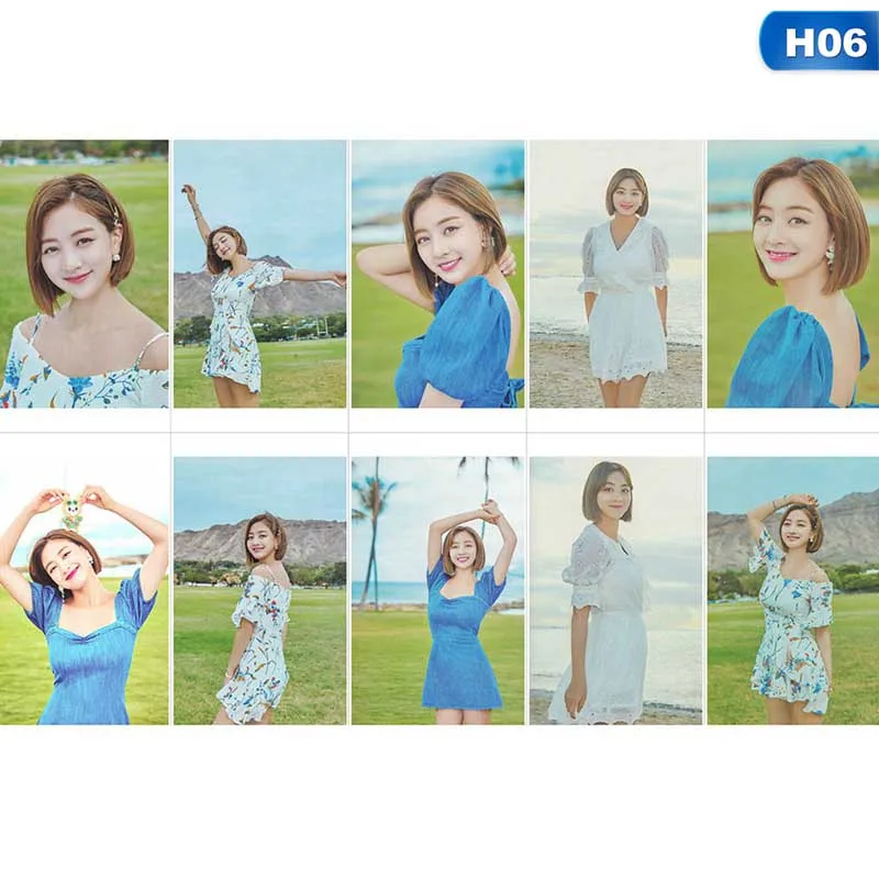 6 10 шт./компл. Kpop два раза фото Stikcy карта Sana Nayeon HD фотостудия стикер Mina карты с кристаллами стикер - Цвет: 6