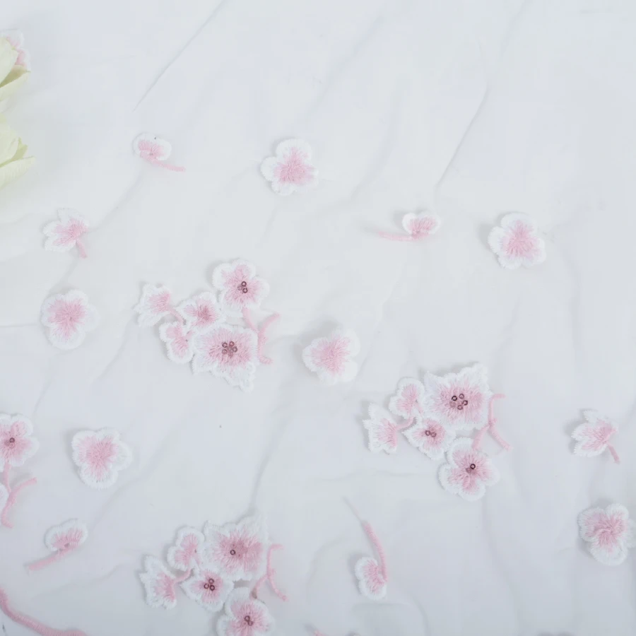 5 ярдов постепенное изменение шаблон Вышивка Ткань пятно вышивка блестками ткань