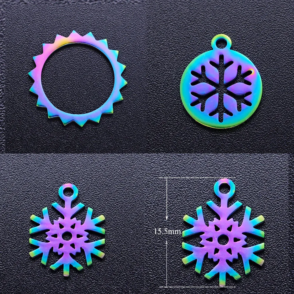 30 шт./лот 100% подвески из нержавеющей стали с высокой полировкой радуги зимние