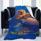 Морская выдра ультра-мягкое Флисовое одеяло для кровати теплые кровати-всесезонные большие 8060 дюймов для взрослых