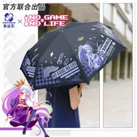 no game no life sora shiro folding umbrella rain women anti uv parasol comics role anime character new trendy action figure gift