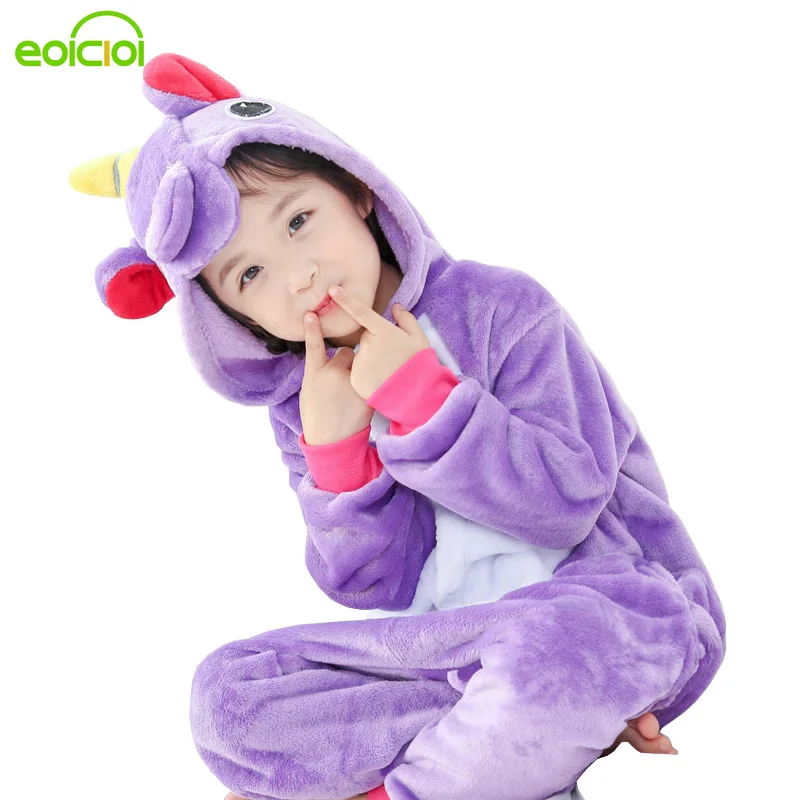 Кигуруми Дети Пижамы Для Мальчиков Девочек Пижамы Onesies Фланелевые Стежка Животных Единорог Пегас Косплей Дети Пижамы С Капюшоном Набор пикачу одежда пижамы для девочек для мальчиков домашний костюм пижамный комплект