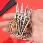 Винтажные Мини-Ножницы для вышивки из нержавеющей стали, ретро рукоделие, старинные портновские ножницы для шитья, резьба