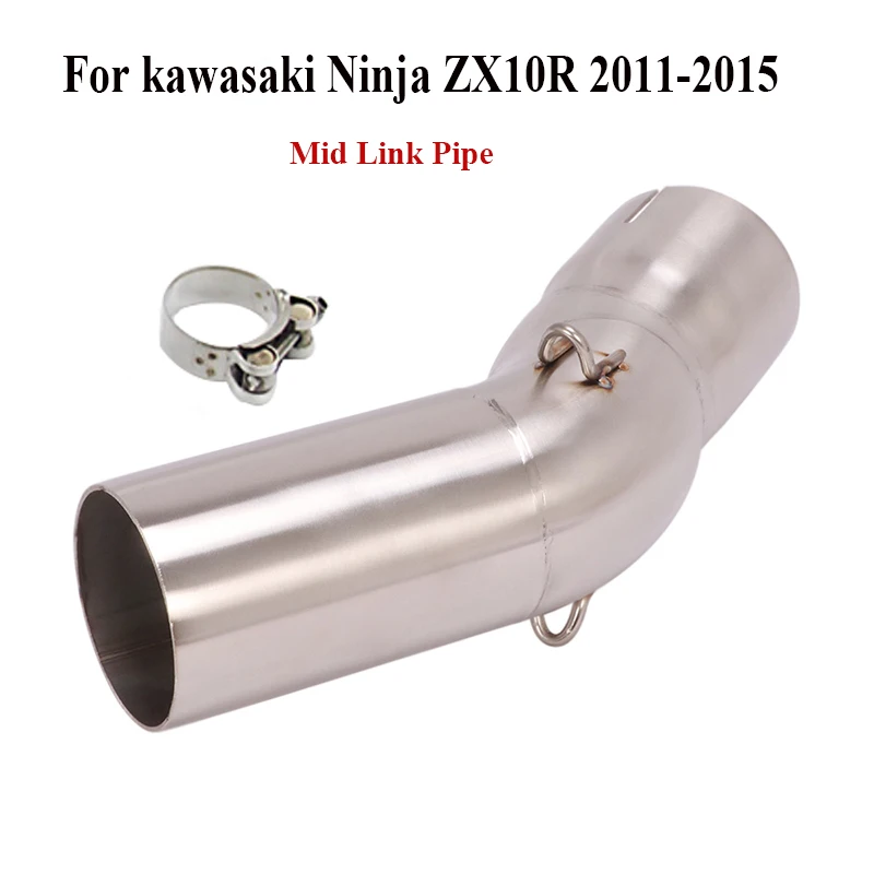 

Motorcycle Exhaust Escape Modified Muffler Slip On Middle Link Tube Connector Pipe For Kawasaki Ninja ZX10R ZX-10R 2011-2021