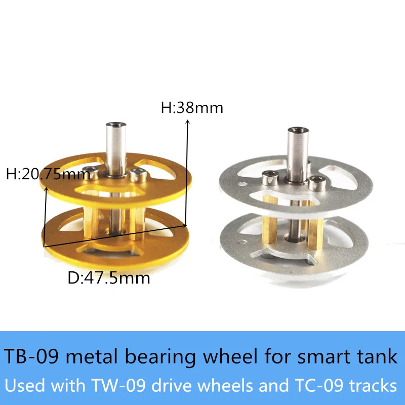

2pcs/Lot TB-09 Metal Bearing Wheel Road-Bearing Wheel With Bearing Auxiliary Wheel For Smart Tank Chassis Part DIY Unassembled