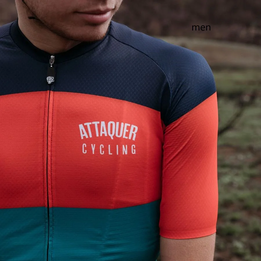 

ATTAQUER All Day Tri Band Jersey MTB Jersey Ultra-thin Fabric Breathable mallot ciclismo hombre verano BODY CONTOURED FIT RACING