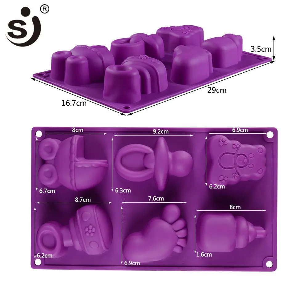 SJ силиконовые формы в форме лодыжки аниме медведь силиконовая форма для мыла 6
