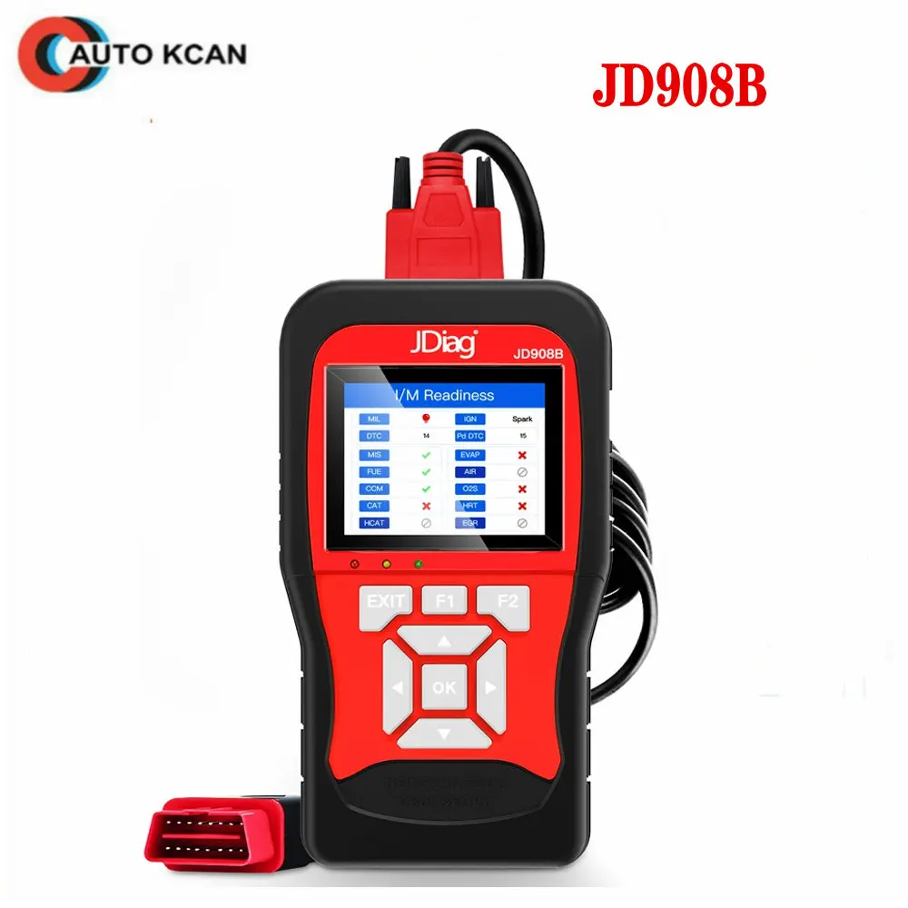 Оригинальный сканер JDiag JD908B OBD2 инструмент + 12 В профессиональный тестер батареи